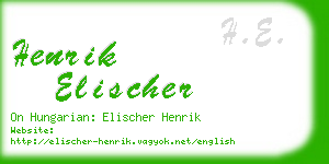 henrik elischer business card